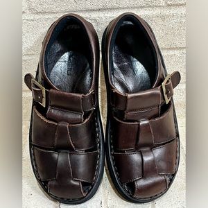 SKECHERS Men's Sandal Chunky Brown Leather Fisherman Style Size 11